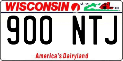 WI license plate 900NTJ