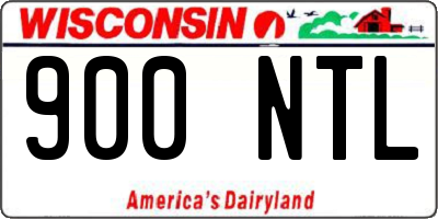 WI license plate 900NTL