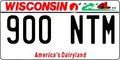 WI license plate 900NTM