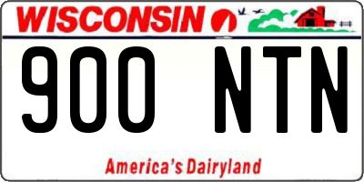 WI license plate 900NTN