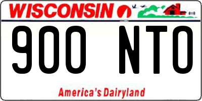 WI license plate 900NTO