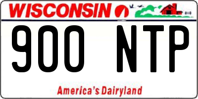 WI license plate 900NTP
