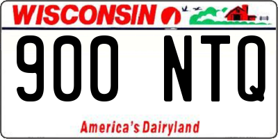 WI license plate 900NTQ