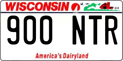 WI license plate 900NTR