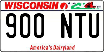 WI license plate 900NTU