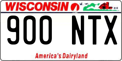 WI license plate 900NTX