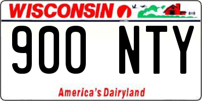 WI license plate 900NTY