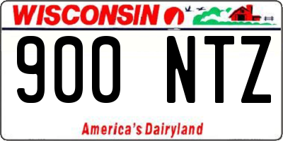 WI license plate 900NTZ