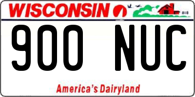 WI license plate 900NUC