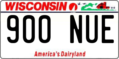 WI license plate 900NUE