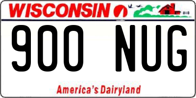 WI license plate 900NUG