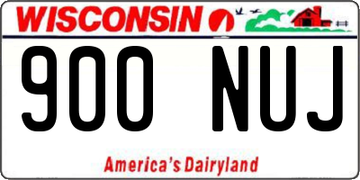 WI license plate 900NUJ