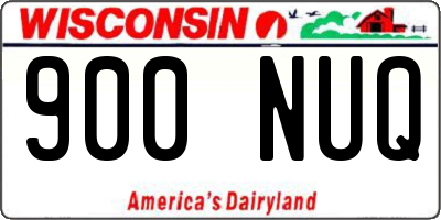 WI license plate 900NUQ