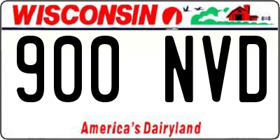 WI license plate 900NVD