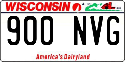 WI license plate 900NVG