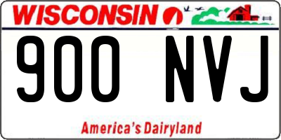 WI license plate 900NVJ