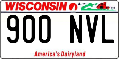 WI license plate 900NVL