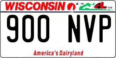 WI license plate 900NVP