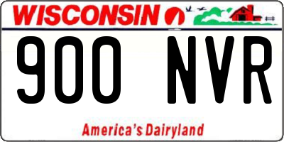 WI license plate 900NVR
