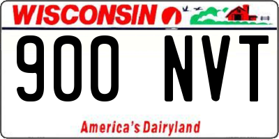 WI license plate 900NVT