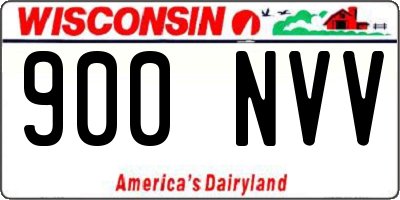 WI license plate 900NVV