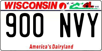 WI license plate 900NVY