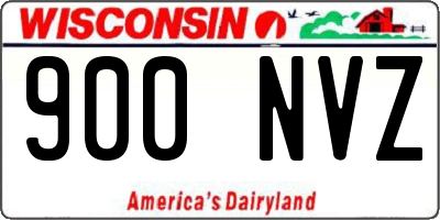 WI license plate 900NVZ