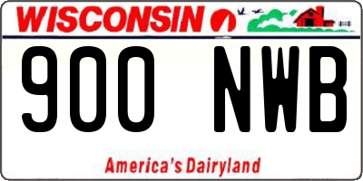 WI license plate 900NWB