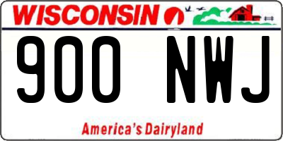 WI license plate 900NWJ
