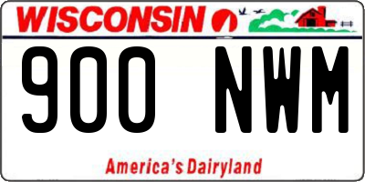 WI license plate 900NWM