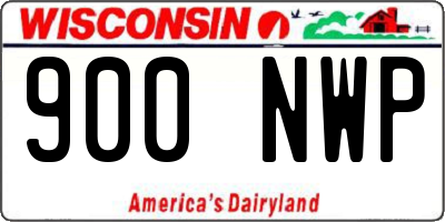 WI license plate 900NWP