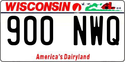WI license plate 900NWQ