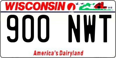 WI license plate 900NWT