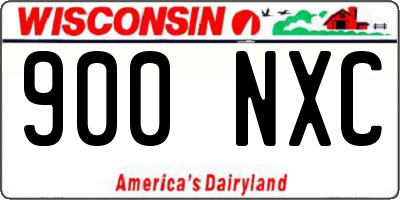WI license plate 900NXC