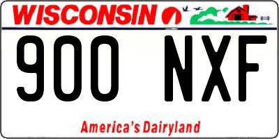 WI license plate 900NXF