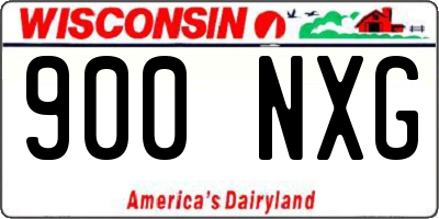 WI license plate 900NXG
