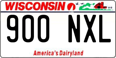 WI license plate 900NXL