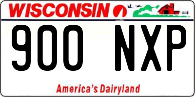 WI license plate 900NXP