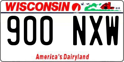 WI license plate 900NXW