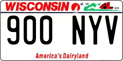 WI license plate 900NYV