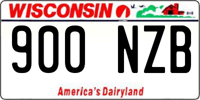 WI license plate 900NZB