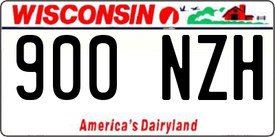 WI license plate 900NZH