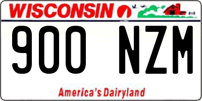 WI license plate 900NZM