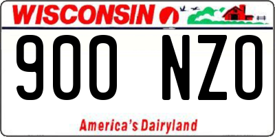 WI license plate 900NZO
