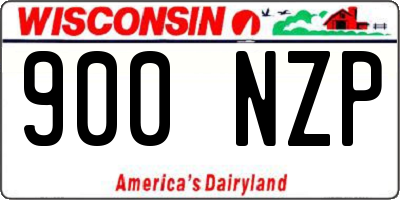 WI license plate 900NZP