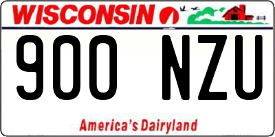 WI license plate 900NZU