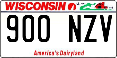 WI license plate 900NZV