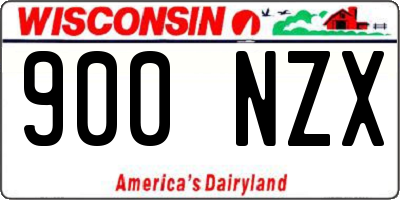WI license plate 900NZX