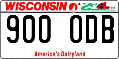 WI license plate 900ODB