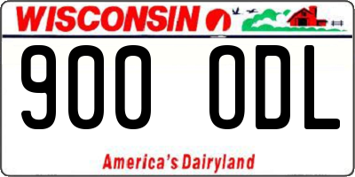 WI license plate 900ODL